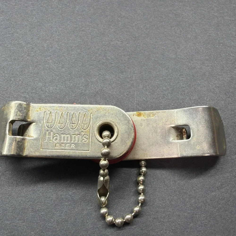 Vintage Hamm's Beer Foldable Keychain/ Bottle & Can Opener  Vaughan USA